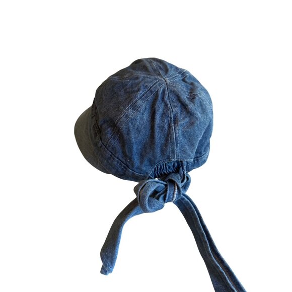 Denim Sun Hat With Tie Back Y2K Casual Hippie 70s Inspired - Picture 2 of 5